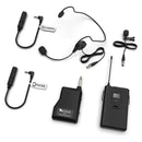Fifine K037b con micrófono de solapa y auriculares de color negro