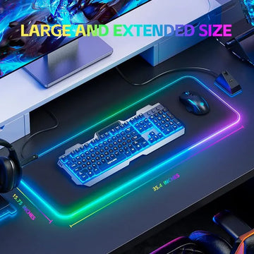 Zhlhper Alfombrilla De Mouse Para Juegos Rgb, Alfombrilla De