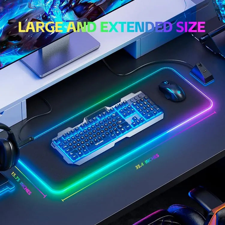 Zhlhper Alfombrilla De Mouse Para Juegos Rgb, Alfombrilla De