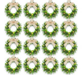 Set De 32 Wreaths Navideños Con Luces Led Y Listón - Zeyune