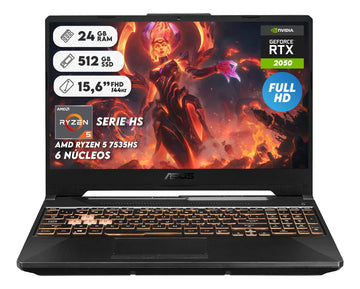 Portatil Gamer Asus Tuf Ryzen 5 7535h Ram 24gb Ssd 512 Rtx 2050 4gb
