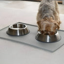 Plato Comedero Gato / Perro Acero Inox. 12.5 Cmts Diametro Plateado