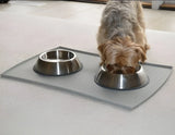 Plato Comedero Gato / Perro Acero Inox. 12.5 Cmts Diametro Plateado