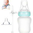 Tetero Biberón Contenedor Botella Cuchara Pitillo Chupo Silicona Grado Alimenticio Puré Compota Leche Jugo Agua Sin Ftalatos 180ml Infantíl Versatil Fácil Manipulación Resistente Alta Temperatura