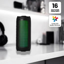Parlante Recargable Breeza 16w Vta Flama Con Luces Led Color Negro