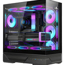 Chasis Gabinete Iceberg Crystal Gx Black X4 Fans Argb Usb C Negro