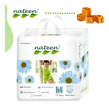 Pañal Nateen Baby Pull Premium Et 3-m Paq X 20 + Toallitas Mediano (m)