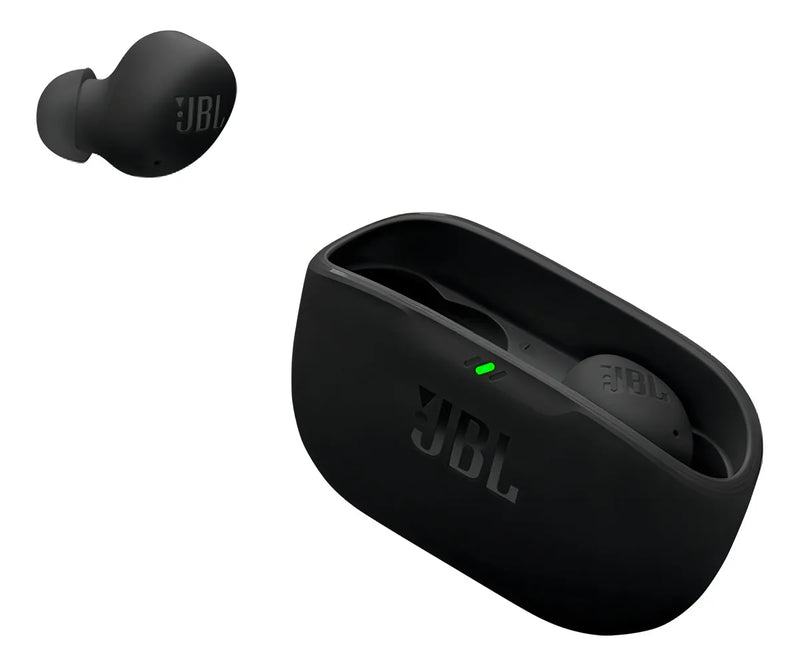 Auriculares Jbl Wave Buds 2 con cancell Ruido Colors, color negro