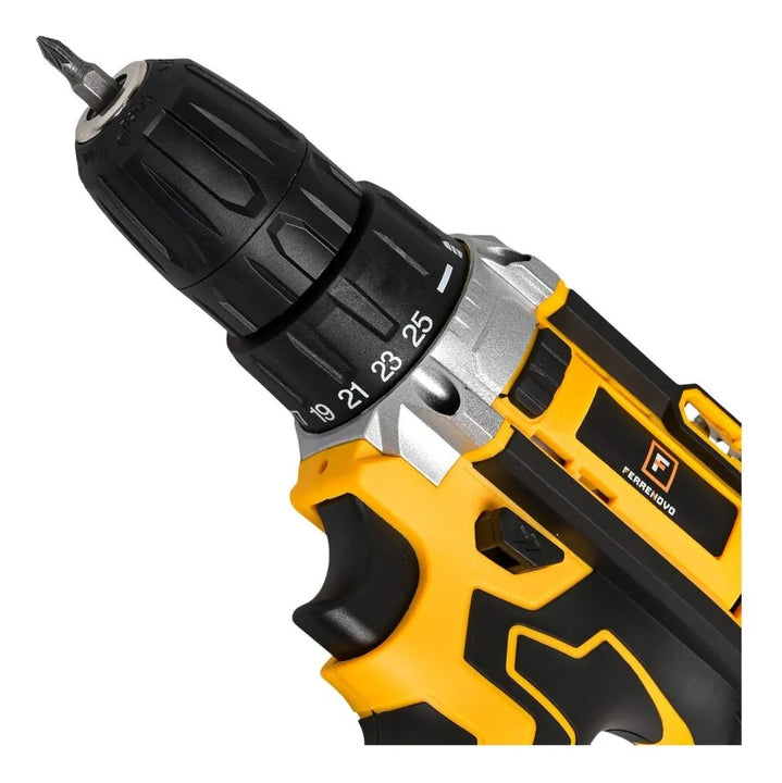 Taladro Destornillador Inalámbrico 12v Ferrenovo Amarillo