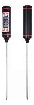 Termometro Digital De Cocina Pinche Alimentos Y Liquidos Color Negro