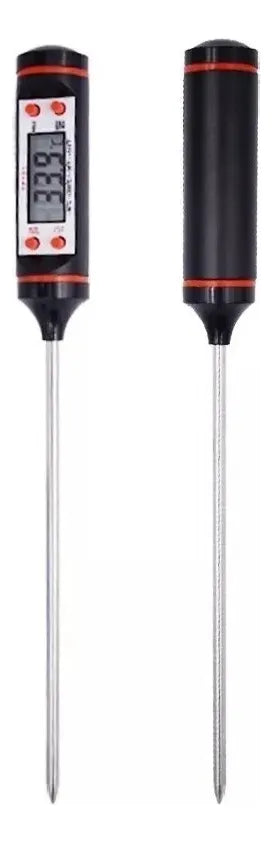 Termometro Digital De Cocina Pinche Alimentos Y Liquidos Color Negro