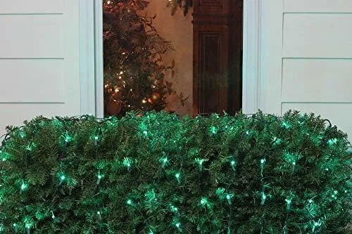 Red De Luces Navideñas Led Verde 4' X 6' - Cable Verde