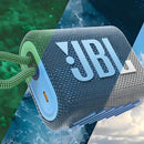 Altavoz Portátil Jbl Go 3 Eco Bluetooth Impermeable, 5 Horas Color Gris