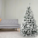 Árbol De Navidad Artificial Nevado Calidad Premium 1.90 M Blanco