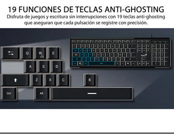 Teclado Con Cable Genius Slimstar 820 Iluminado Usb Teclado Negro Idioma Español España