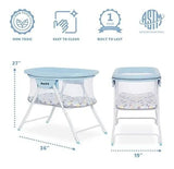 Sueño En Mí Amapola Viajeros Cuna Portátil En Brown Y Azul.