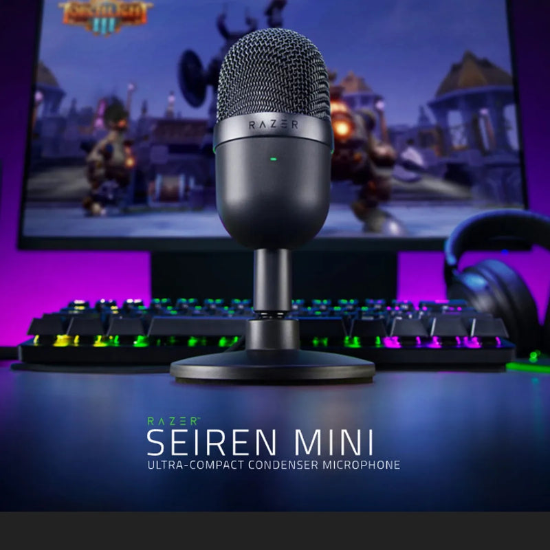Micrófono Usb Gamer Razer Seiren Mini Compact Supercardioide Negro Clásico
