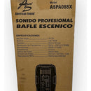 Cabina De Sonido Recargable American Sound 8 Pulgadas Blueto Negro
