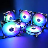 Ventiladores Ds Led Rgb 6 Unidades 4.724 Negros.