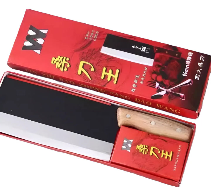 Cuchillo Hachuela Hacha De Cocina 15 Cm Acero Inoxidable Negro