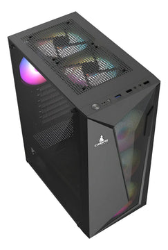 Gabinete Gamer Iceberg Flow D Negro Argb 4 Ventiladores Caja
