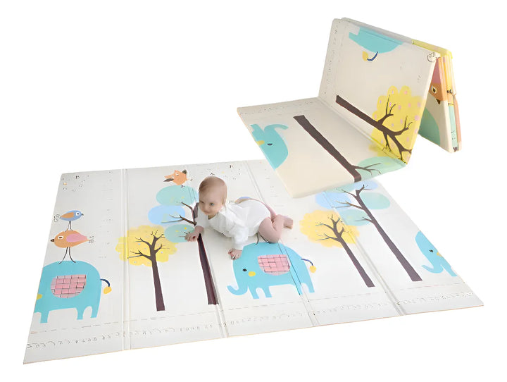 Tapete Extra Grande Plegable Para Bebé 200x180 Cm Doble Faz