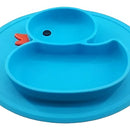 Plato Silicona Antideslizante Para Bebé Hydg-1 Color Azul Pato