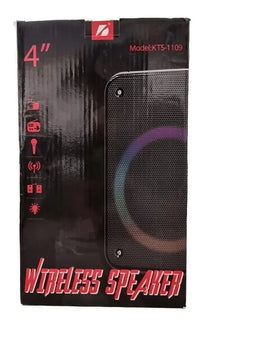 Parlante Sonido Altavoz Inalambrico Karaoke Retroiluminado Negro