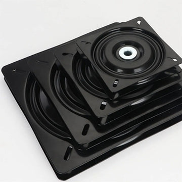Base Giratoria Silla Riel Soporte Tv 6 X 6 Negro 15x15 Cms
