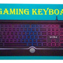 Teclado Weibo QWERTY color negro con luz RGB