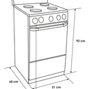 Estufa De Piso Con Horno Abba 4 Pts Gn At 101-3n N Negro