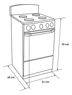 Estufa De Piso Con Horno Abba 4 Pts Gn At 101-3n N Negro