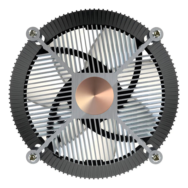 Enfriador De Aire Cooler Master I70c Lga1700 Argb Intel De Bajo Perfil Para Cpu, Aletas De Aluminio Negro Anodizado, Base De Inserción De Cobre, Soporte De Cpu Tdp De 95 W, Ventilador Argb De 3 Pines