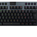 Teclado gamer bluetooth Logitech G Serie G QWERTY GL Tactile inglés color carbón con luz RGB