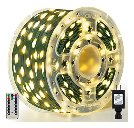 Luces Navideñas Exteriores De 1000 Led De Agua, Ench...