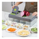 Cortador De Verduras Mandolina 28 En 1 Rallador Rebanador Gris