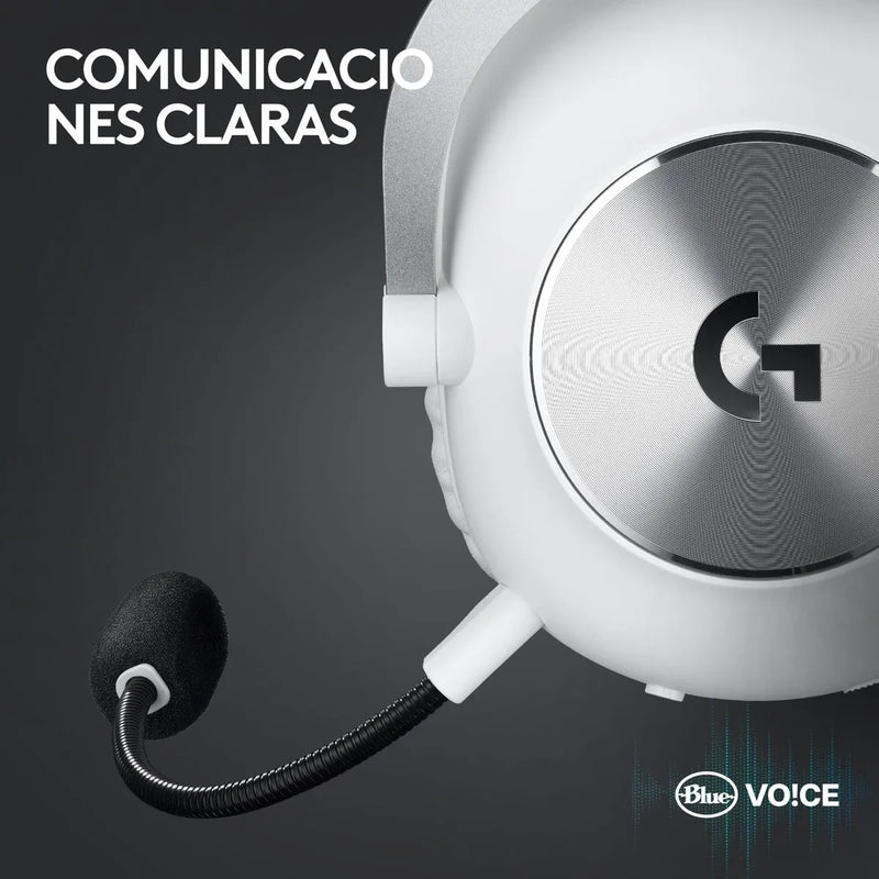 Diadema Gamer Logitech G Pro X 2 Wht, Lightspeed / Bluetooth Negro