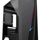 Chasis Gabinete Caja Gamer Iceberg Flux Elite Argb 1 Fan Negro