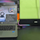 Bocina Bluetooth Altavoz Speaker Rgb Para Interior Y Fiesta Color Negro