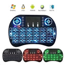 Mini Teclado Inalámbrico Airmouse Android Smart Tv Iluminado Mouse Color Teclado Black