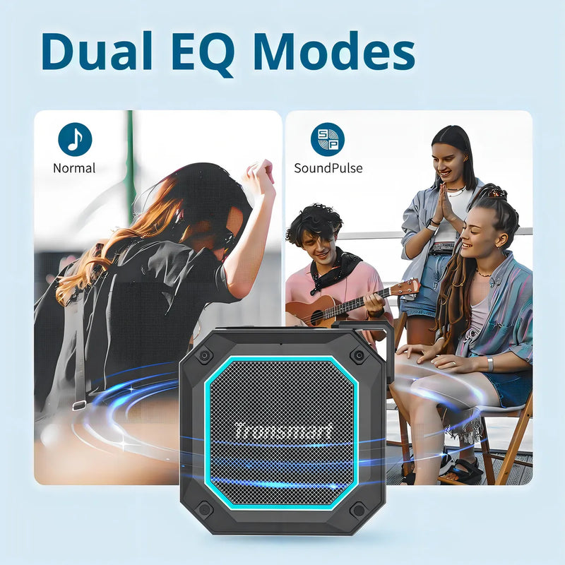Parlante Tronsmart Groove 2 Groove 2 portátil con bluetooth waterproof negra