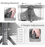 Biusikan Cuna De Bebe 3 En 1, Moises Mecedora Con Comodo Col