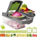 Mandolina Cocina Profesional Cortador Vegetales 14 Piezas Negro