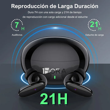 Audífonos Bluetooth 1hora Aut205n In-ear Negros Tws Negro