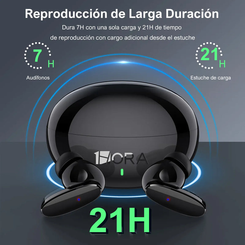 Audífonos Bluetooth 1hora Aut205n In-ear Negros Tws Negro
