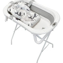 Bañera Plegable Con Soporte Y Cojín Stand Happy Baby Color Gris