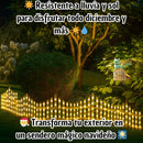 Set Kit Cerca Valla Plástica Luz Solar Automática Led Decoración Navideña Delimitar Sendero Cerramiento División Borde Jardín Finca Patio Nocturno Mágico Confiable Duradero Exterior 1.75 Metros