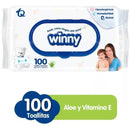 Toallitas Winny Aloe Vera X100 Unidades X3 Paquetes