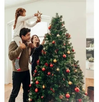 Arbol De Navidad Frondoso De Lujo 210cm Tupido 1110 Ramas Verde