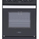 Estufa De Piso Romero Cristal Haceb 50 Cms Gas Natural Negra Color Negro